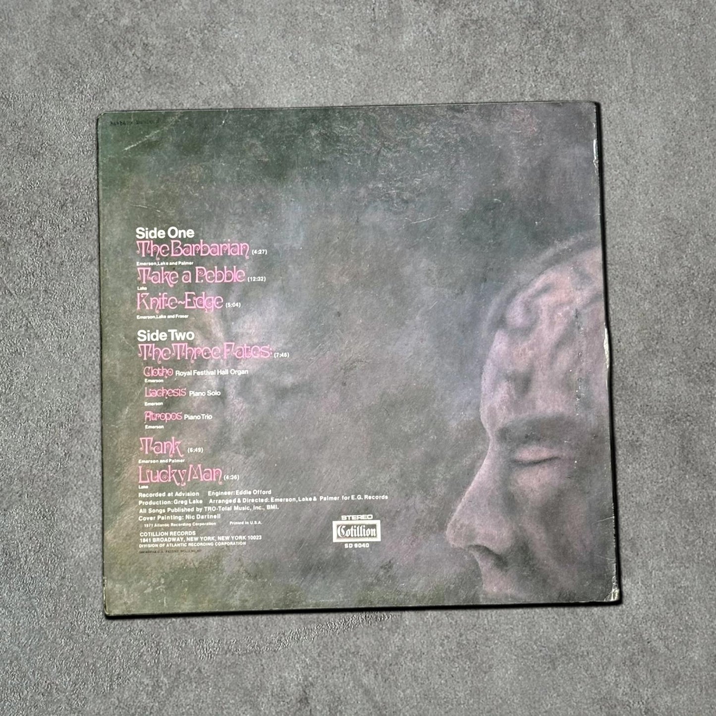 Emerson, Lake & Palmer Vintage Record Vinyl Other