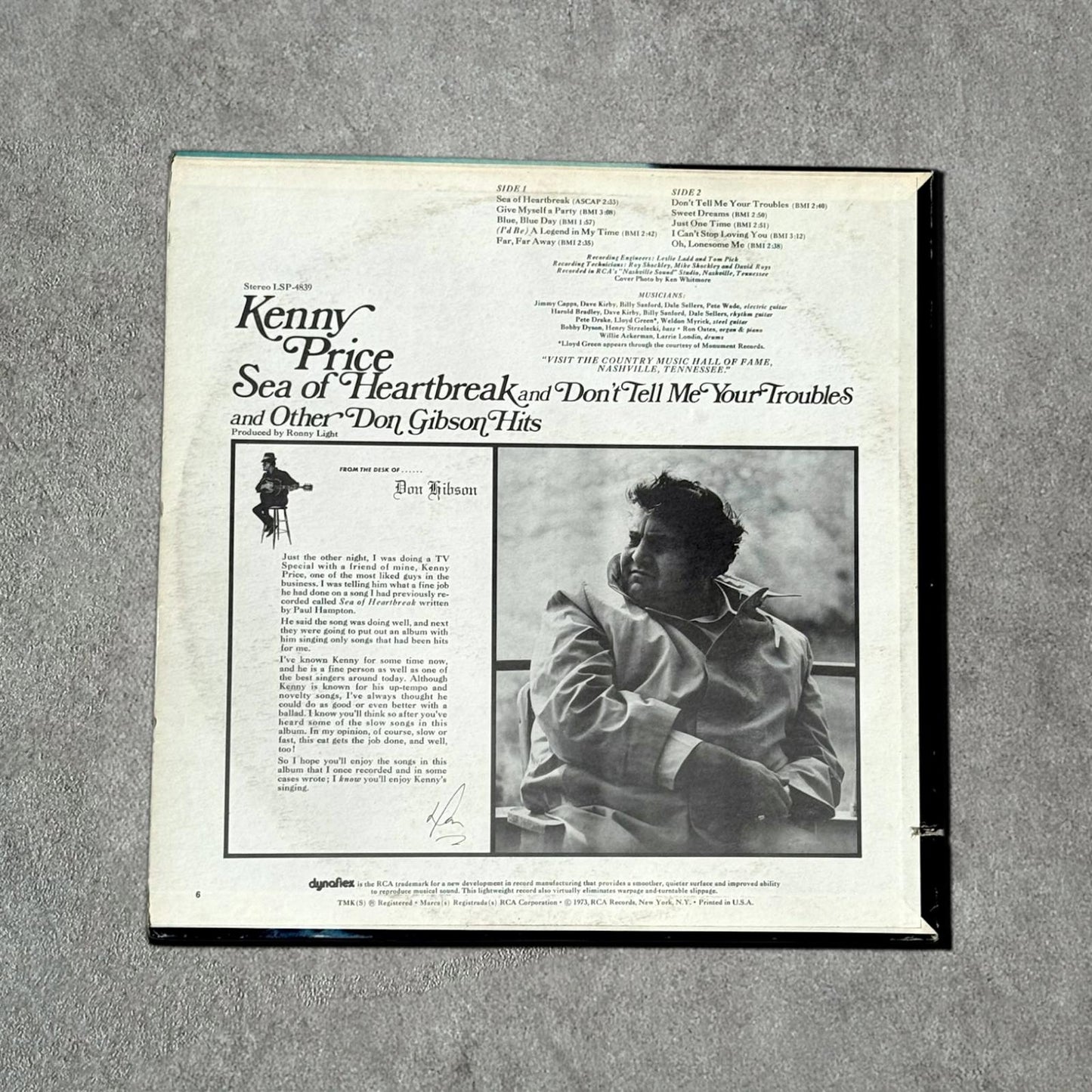 Kenny Price “Sea of Heartbreak” Vintage Record Vinyl Other