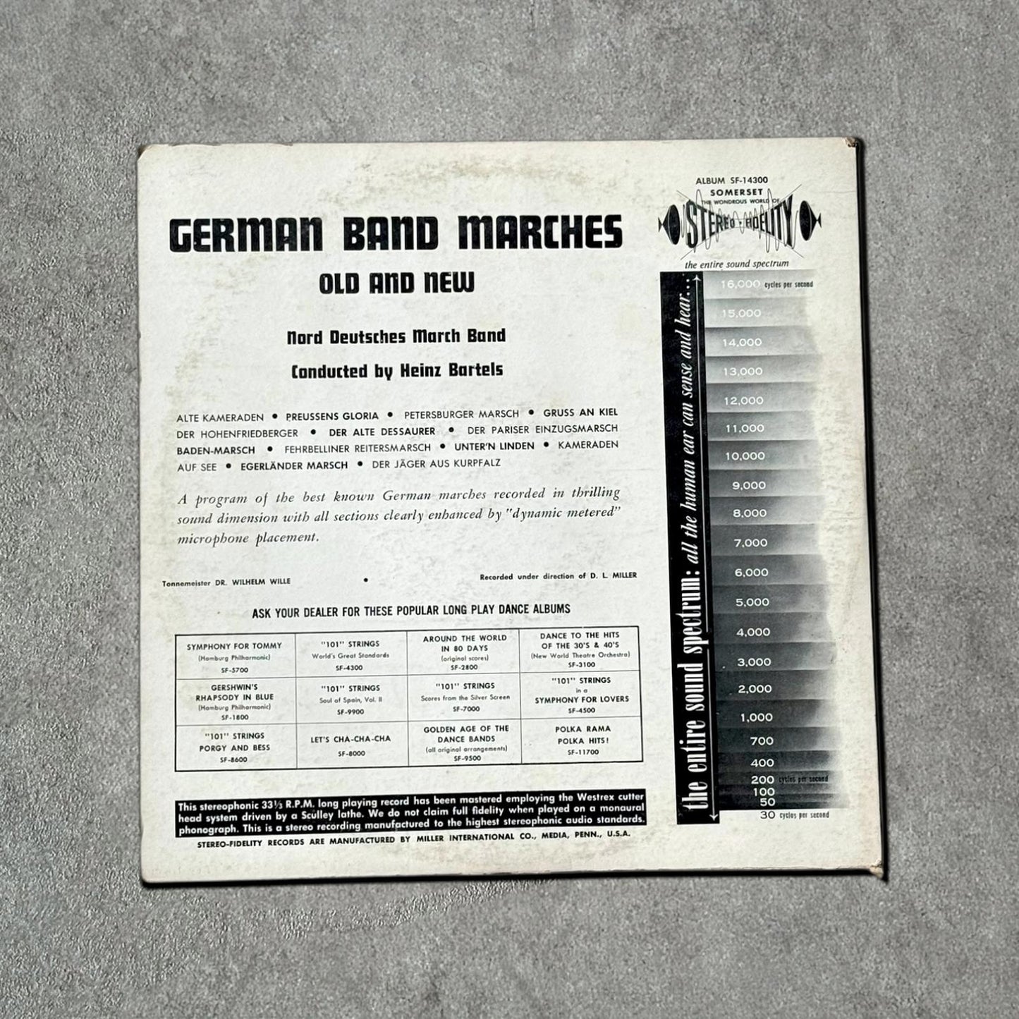German Band Marches Vintage Record Vinyl Other