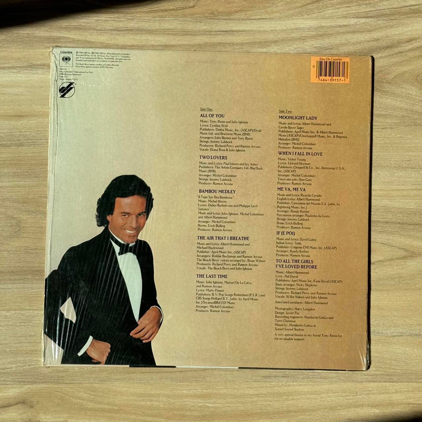 Julio Iglesias “1100 Bel Air Place” Vintage Record Vinyl - GROOVES