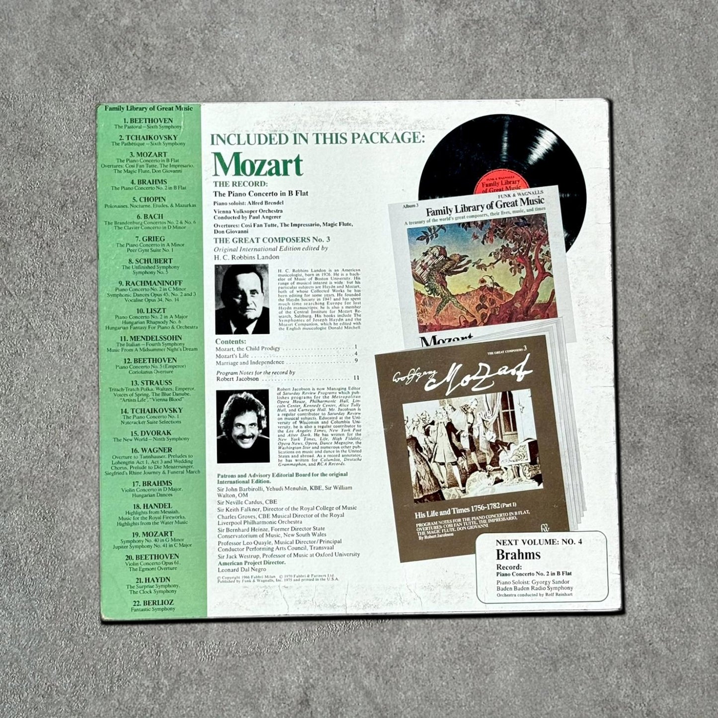 Mozart “Family Library of Great Music” Vintage Record Vinyl Other