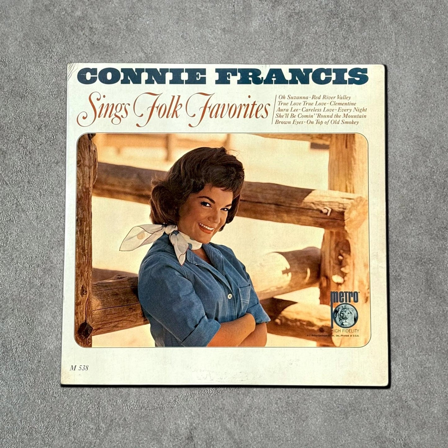 Connie Francis “Sings Folk Favorites” Vintage Record Vinyl Other