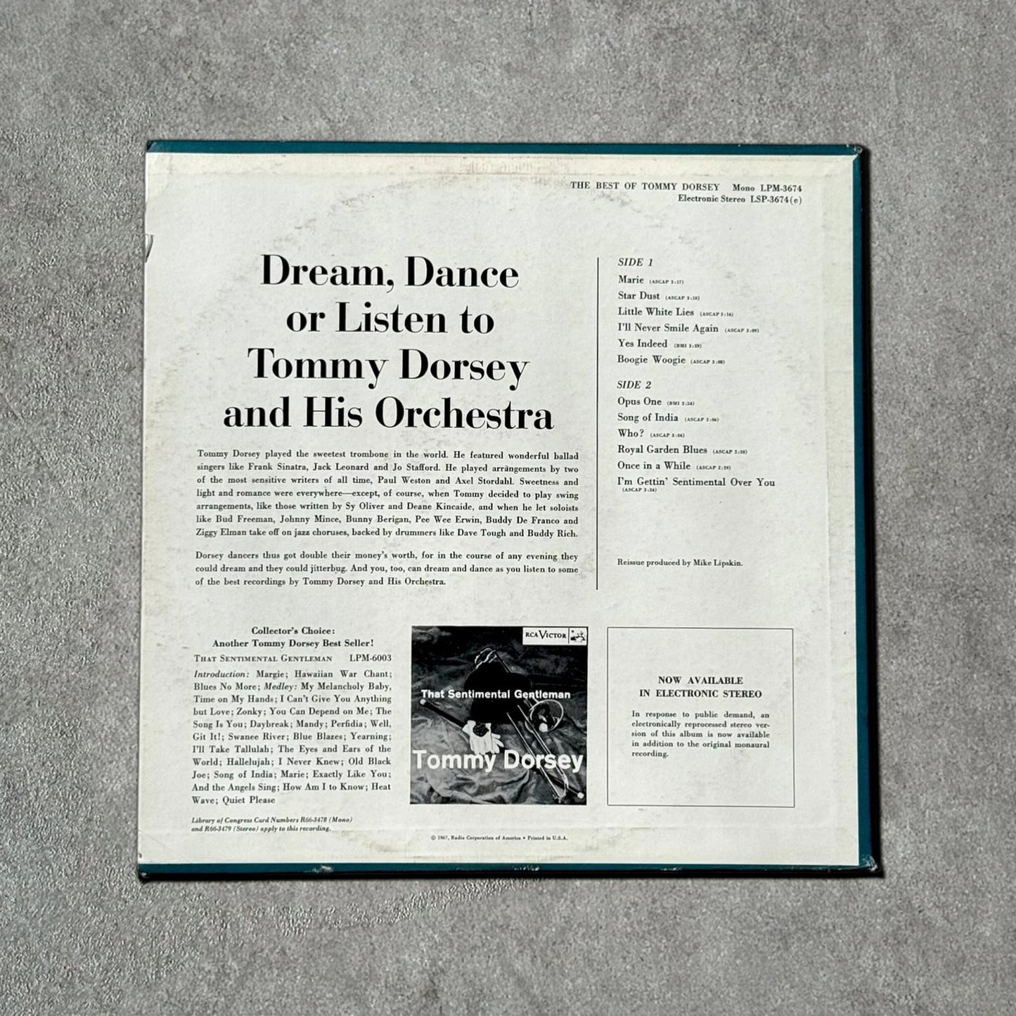 Tommy Dorsey Vintage Record Vinyl Other
