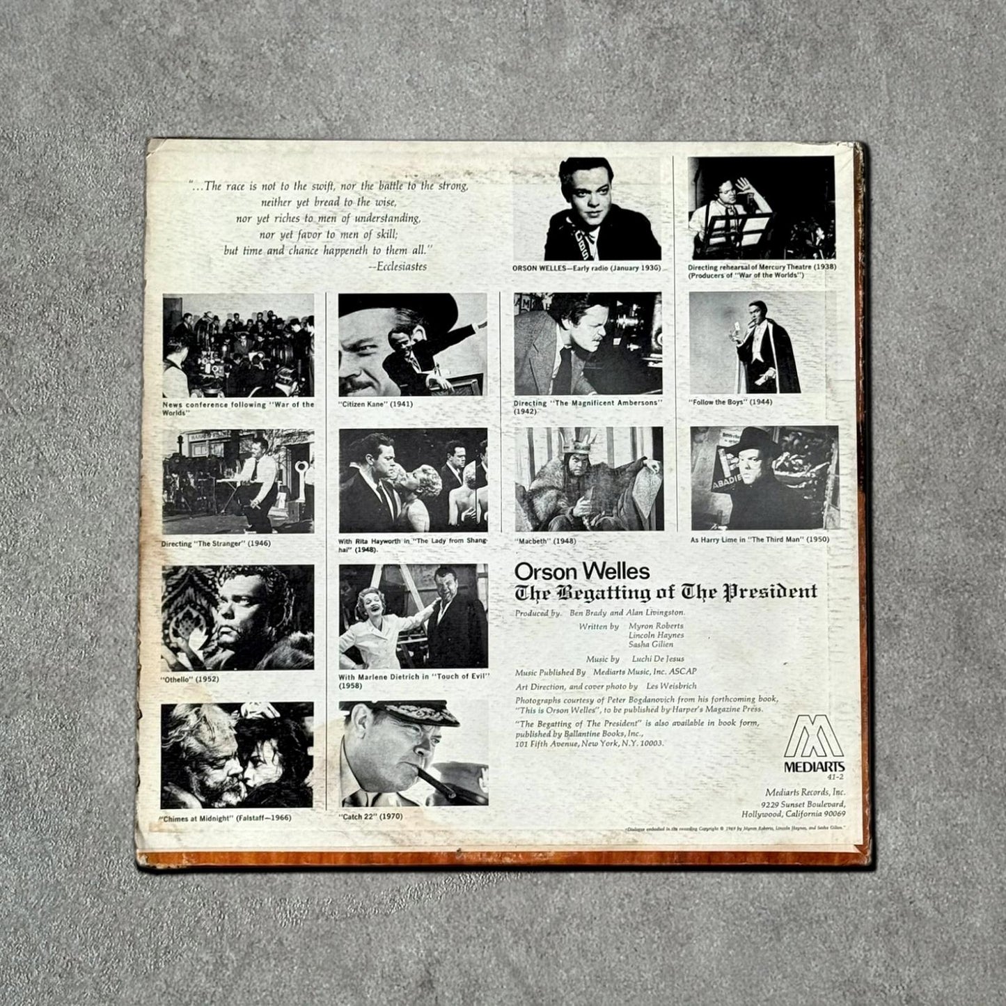 Orson Welles “The Begatting of The President” Vintage Record Vinyl Other