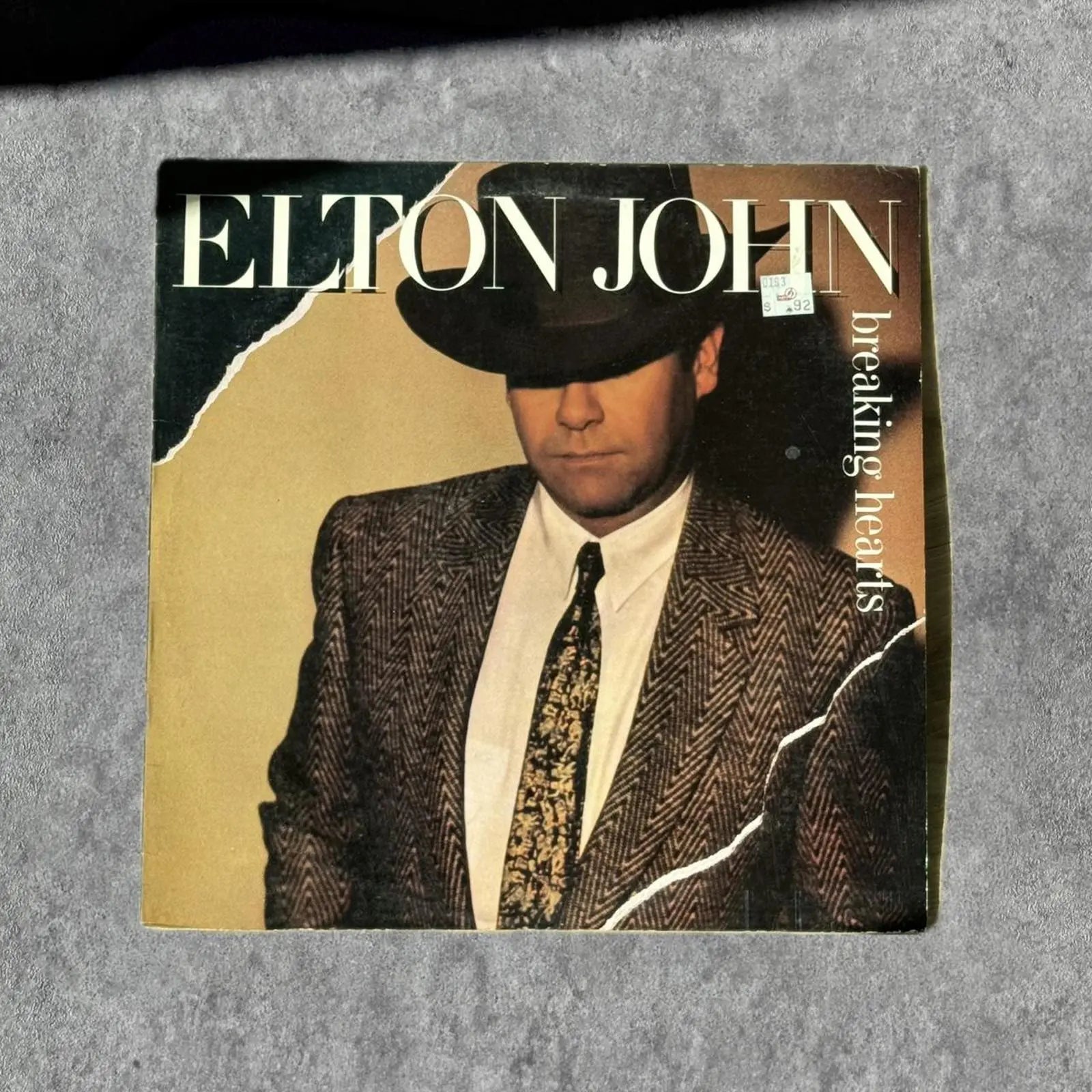 Elton John “Breaking Hearts” Vintage Record Vinyl - GROOVES