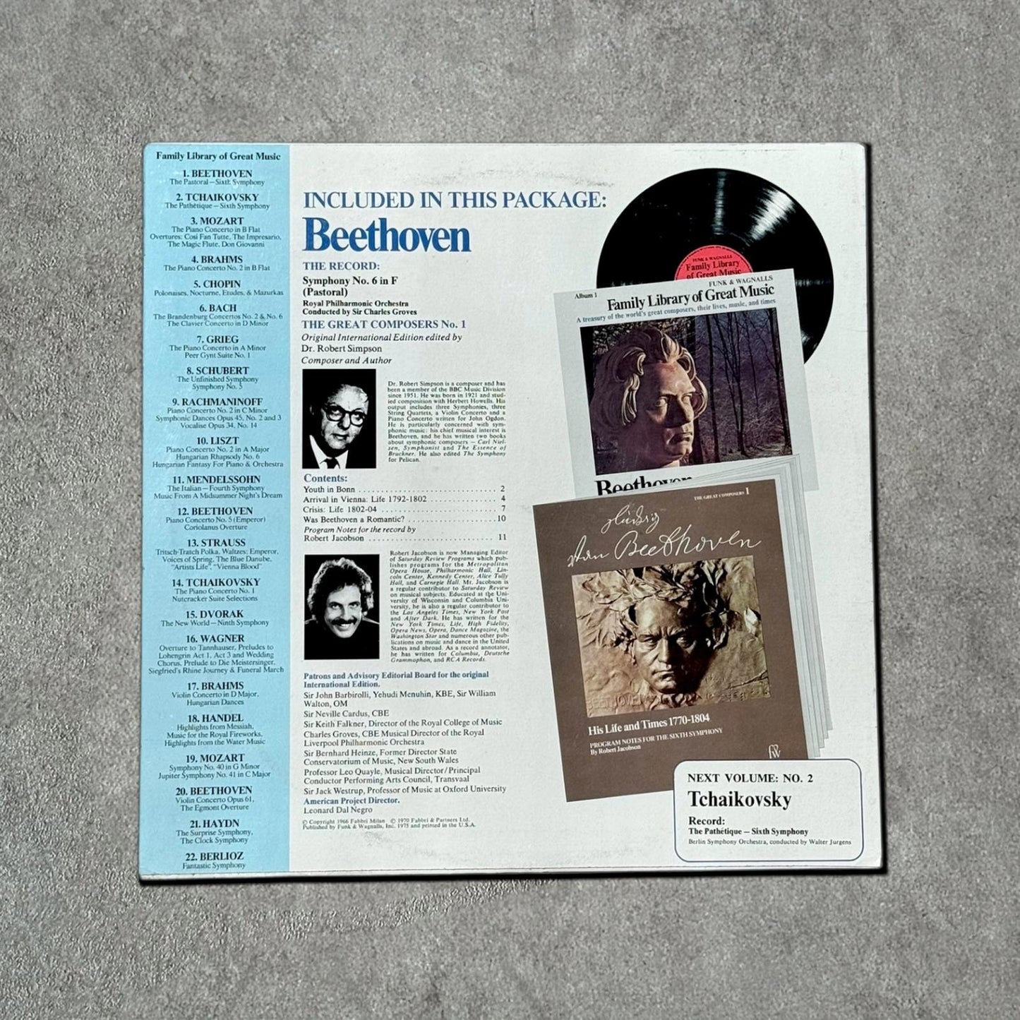 Beethoven “Family Library of Great Music” Vintage Record Vinyl Other