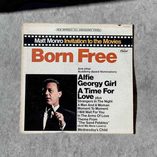 Matt Monro “Born Free” Vintage Record Vinyl - GROOVES