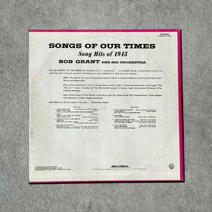Bob Grant and His Orchestra “Song Hits of 1943” Vintage Record Vinyl Other