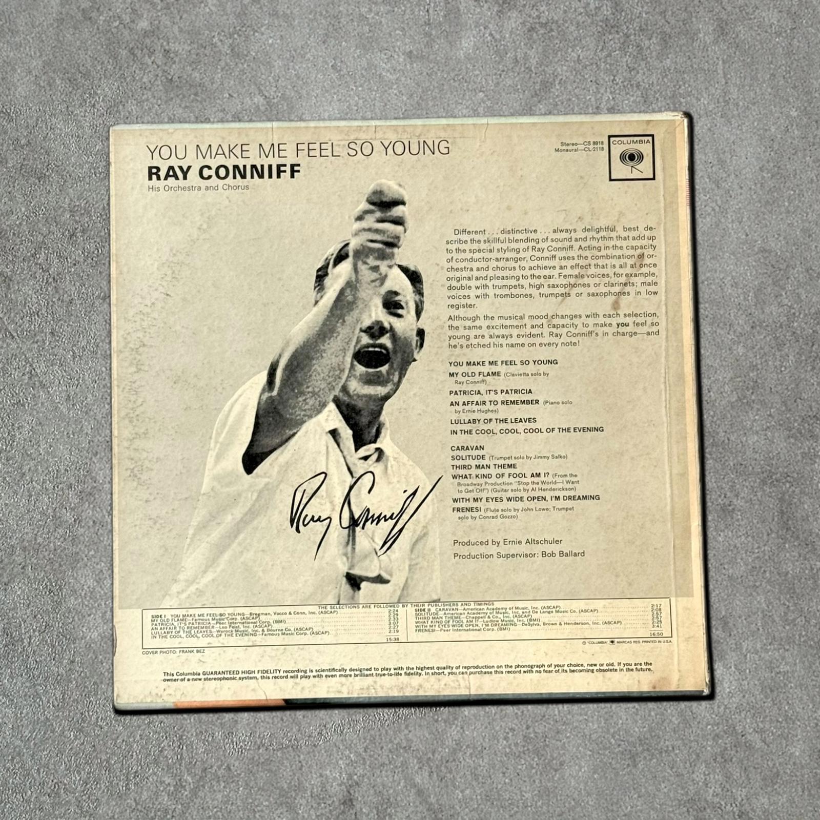 Ray Conniff “You Make Me Feel So Young” Commodores Vintage Record Vinyl Other