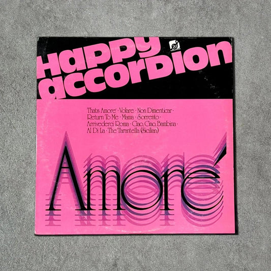 Happy Accordion “Amoré” Vintage Record Vinyl - GROOVES