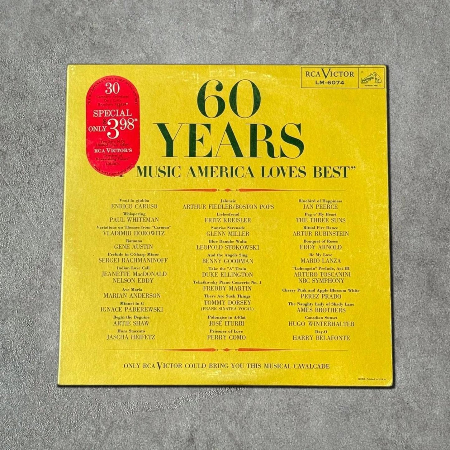 “60 Years Of Music America Loves Best” Vintage Record Vinyl - GROOVES