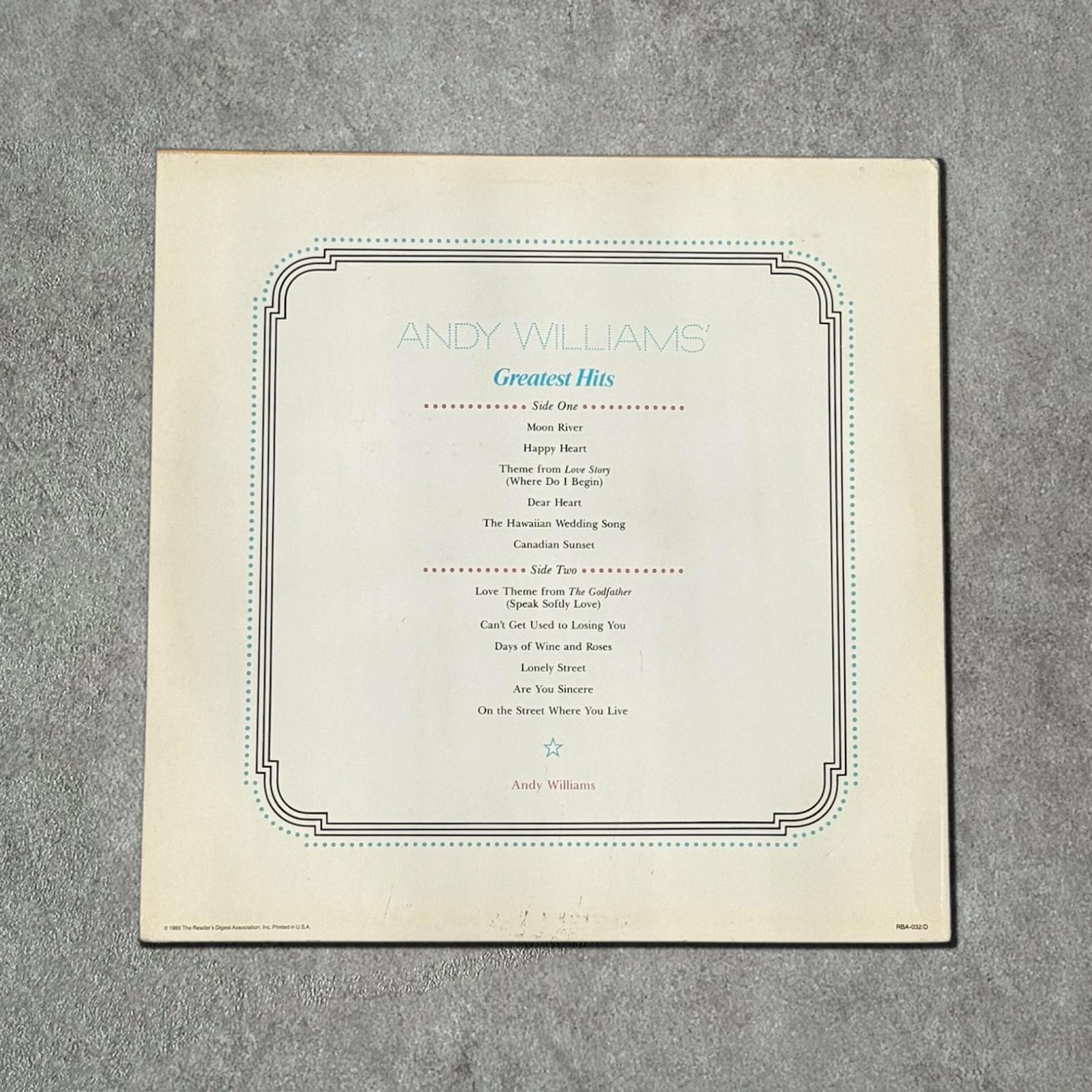 Andy Williams “Greatest Hits” Vintage Record Vinyl - GROOVES