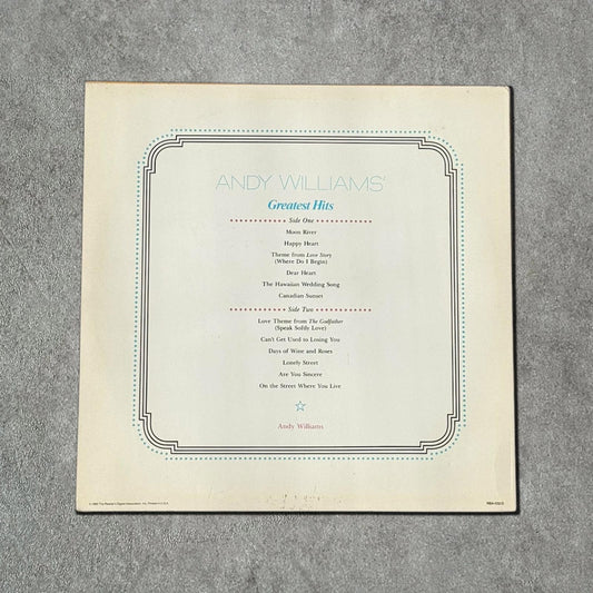 Andy Williams “Greatest Hits” Vintage Record Vinyl - GROOVES