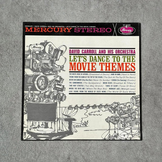 David Carroll and His Orchestra “Let’s Dance To The Movie Themes” Vintage Record Vinyl - GROOVES