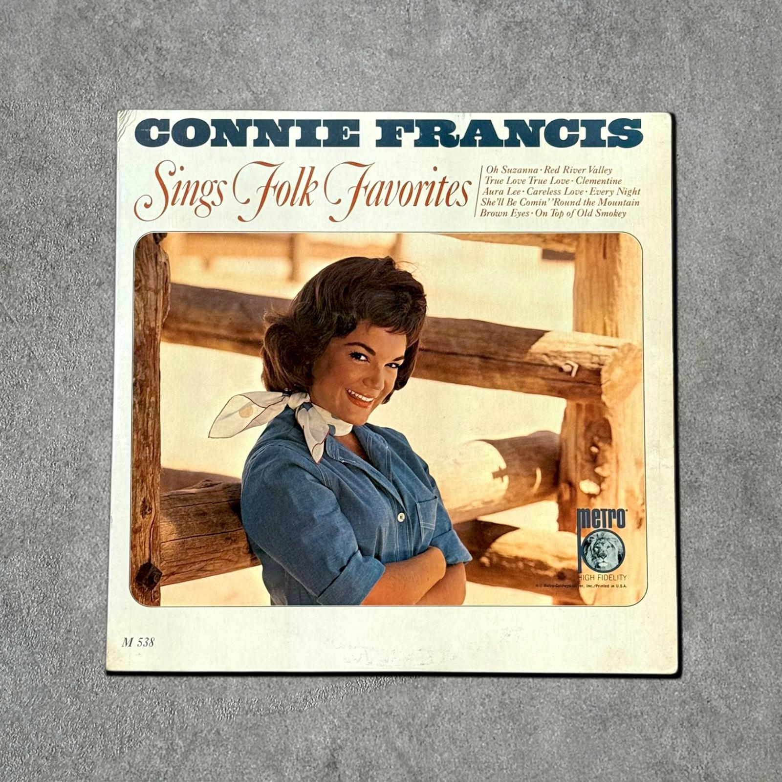 Connie Francis “Sings Folk Favorites” Vintage Record Vinyl Other