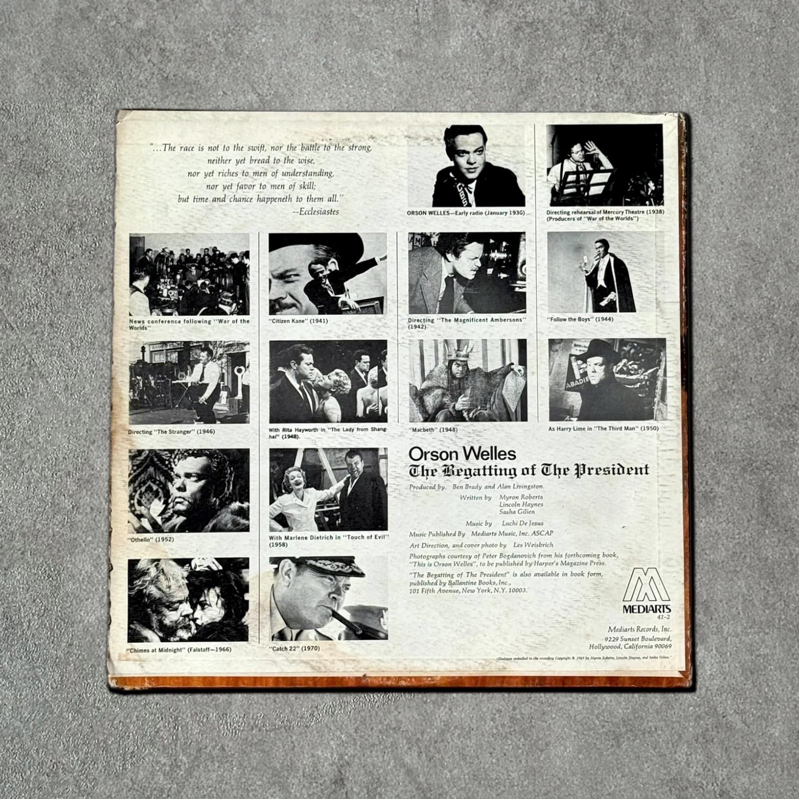 Orson Welles “The Begatting of The President” Vintage Record Vinyl Other