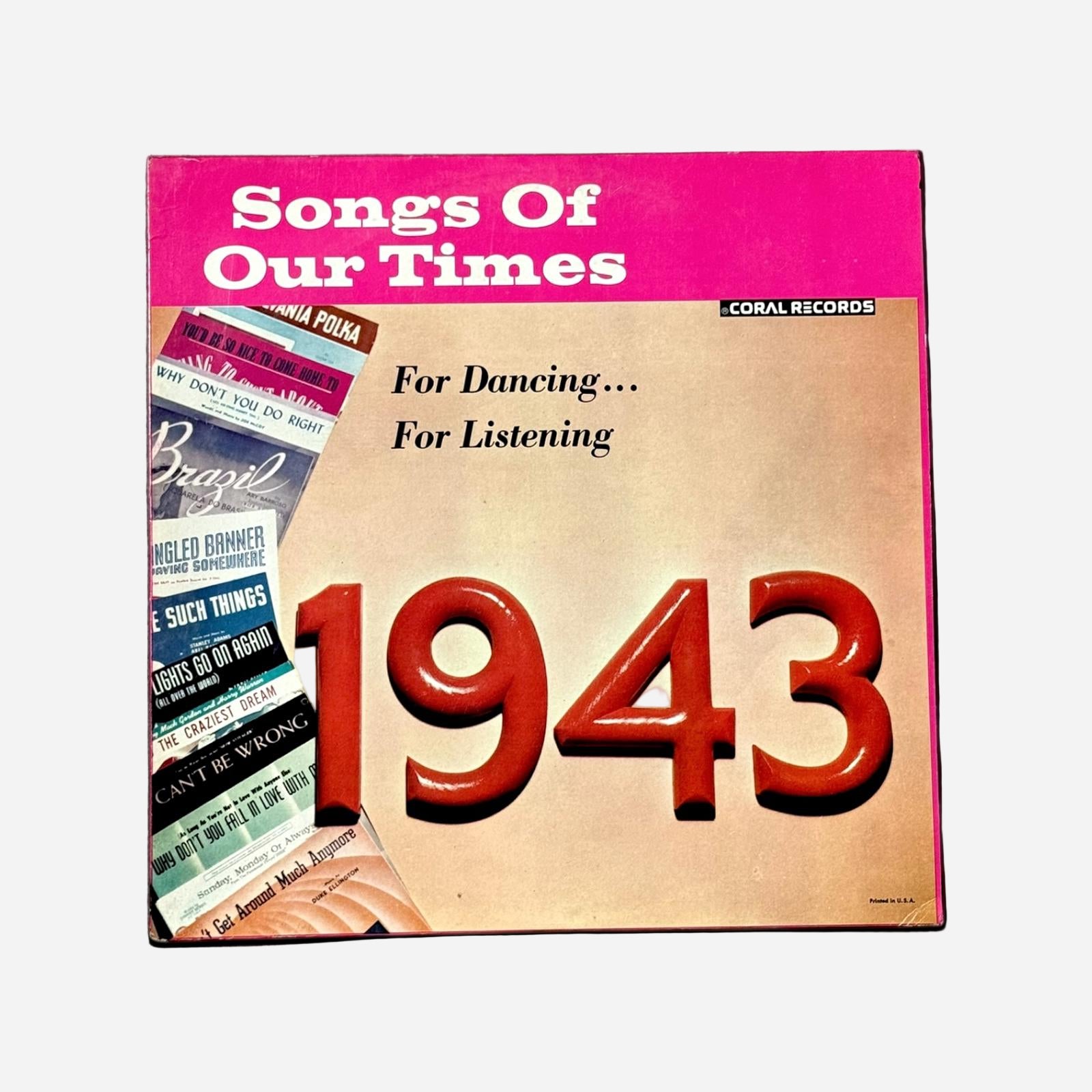 Bob Grant and His Orchestra “Song Hits of 1943” Vintage Record Vinyl Other
