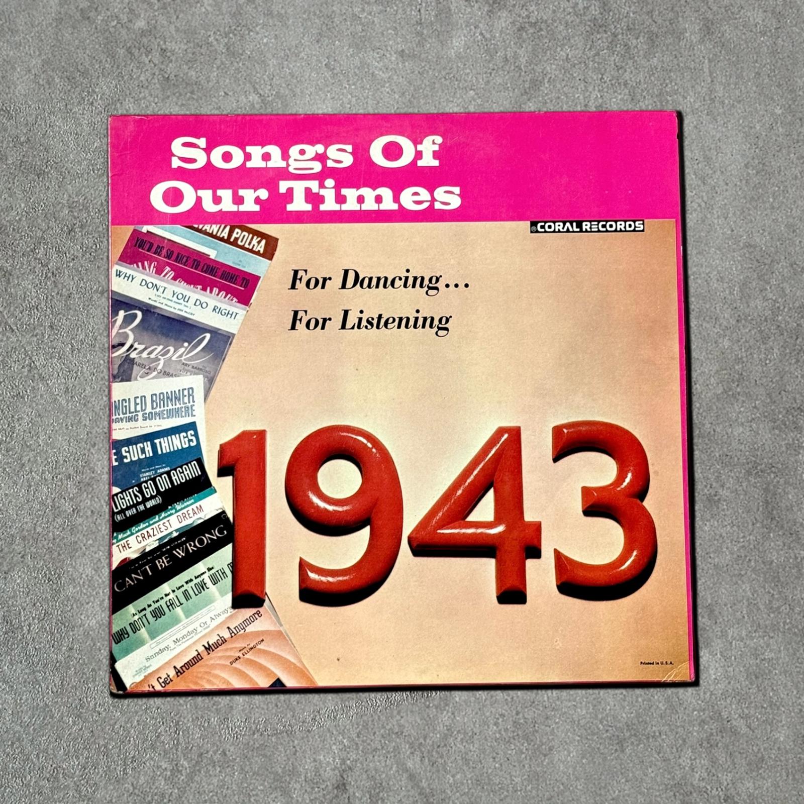 Bob Grant and His Orchestra “Song Hits of 1943” Vintage Record Vinyl Other