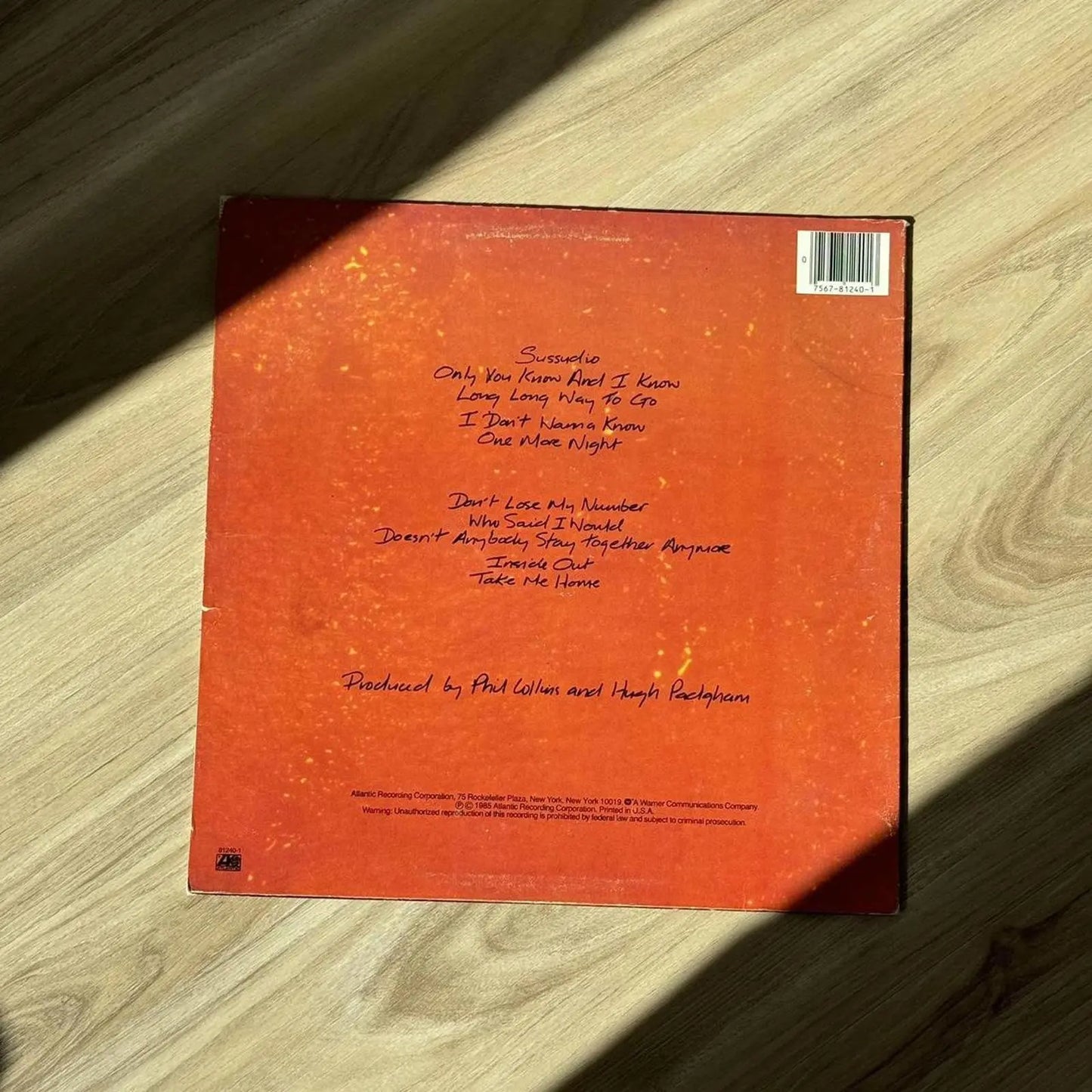 No Jacket Required Phil Collins Vintage Record Vinyl - GROOVES