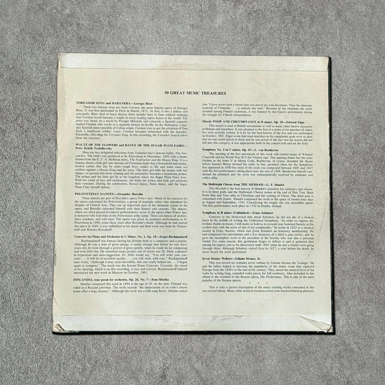 50 Great Music Treasures Vintage Record Vinyl Other