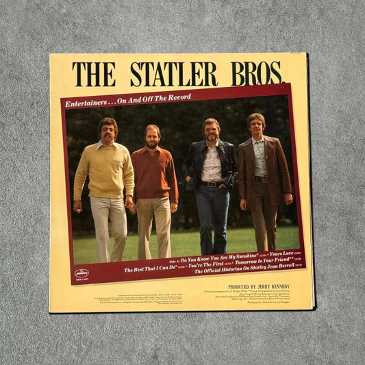 The Statler Bros “Entertainers… On And Off The Record” Vintage Record Vinyl Other