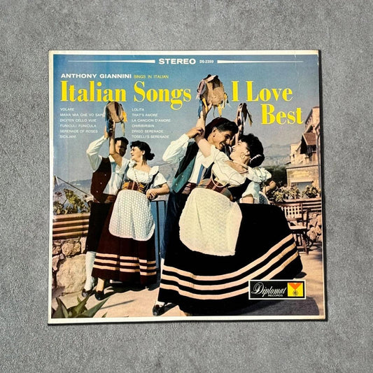Anthony Giannini “Italian Songs I Love Best” Vintage Record Vinyl - GROOVES