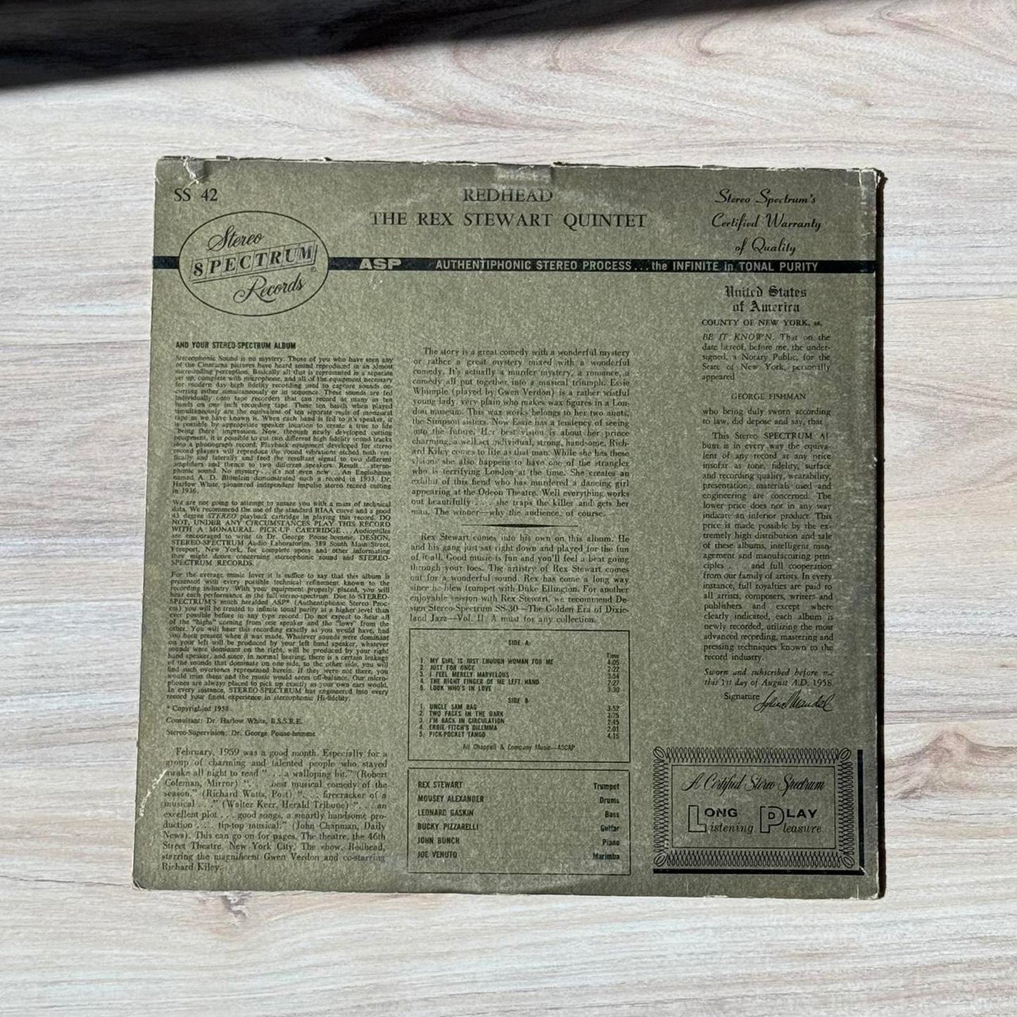 The Rex Stewart “Redhead” Vintage Record Vinyl - GROOVES
