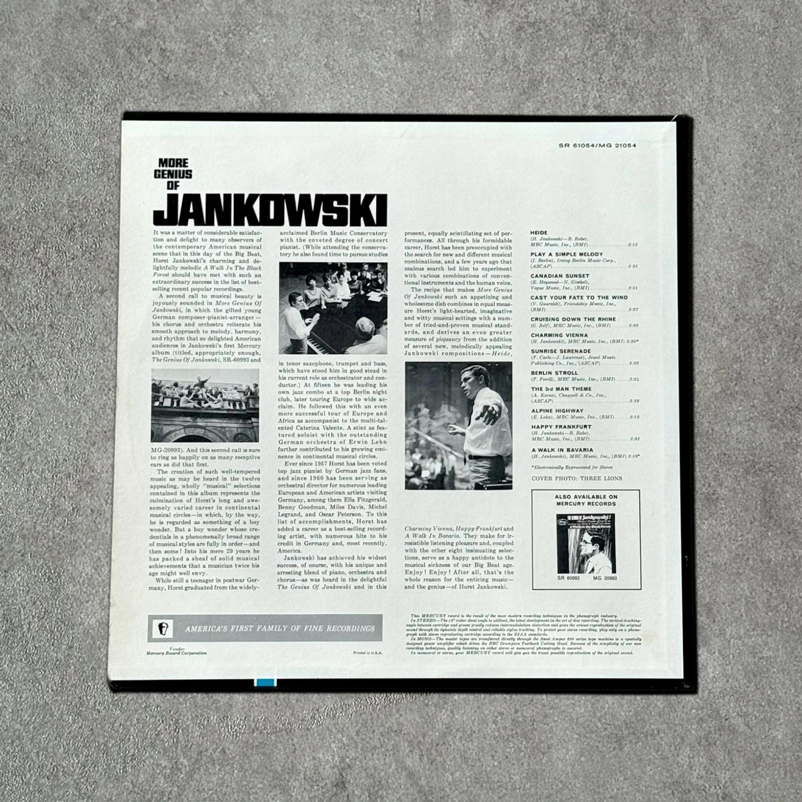 Horse Jankowski “More Genius of Jankowski” Vintage Record Vinyl Other